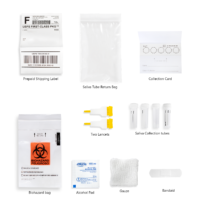 Kit contents images blood and saliva